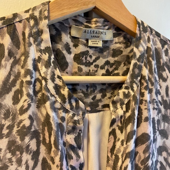 ALLSAINTS Clari Kara Leopard Print Dress - Picture 5 of 6